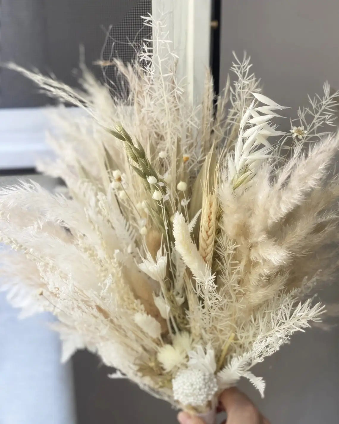 Boho Decor Bunny tails Pampass Dried Flower Arrangements Lagurus Ovatus Tall Pampas Pompas Grass Bouquet