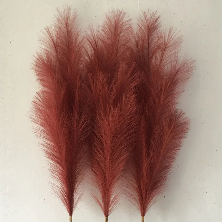 Artificial Dried Feather Wedding Decorative Flowers  Fluffy Faux Pampas Grass Artificial