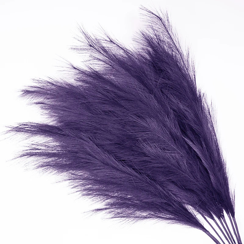 Artificial Dried Feather Wedding Decorative Flowers  Fluffy Faux Pampas Grass Artificial