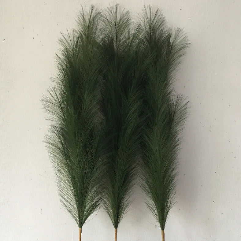 Artificial Dried Feather Wedding Decorative Flowers  Fluffy Faux Pampas Grass Artificial