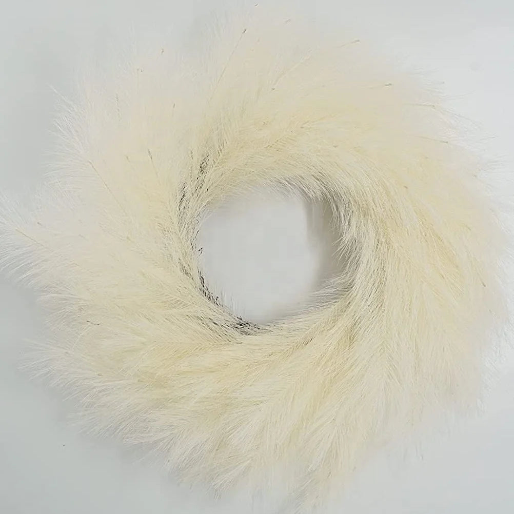 Dried Other Decorative Flowers Plants Autumn Xmas Door Fall Decor Artificial Natural Reed Pampas Grass Wreath