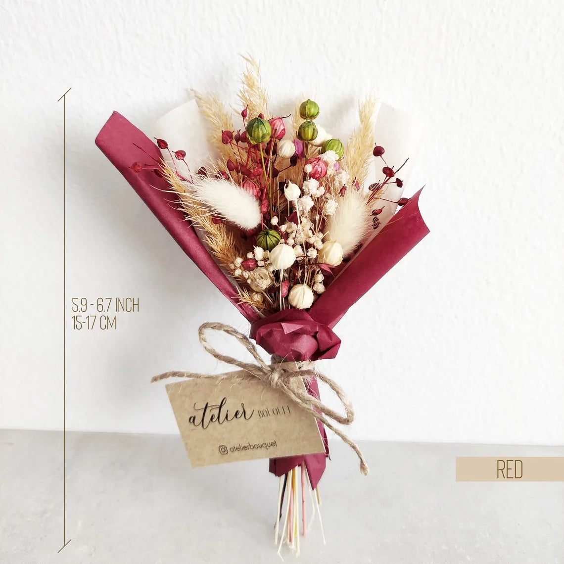 Bridal Shower Favors Housewarming Gift Rustic Boho Decor Natural Flower Bouquet Dried Flower Arrangement