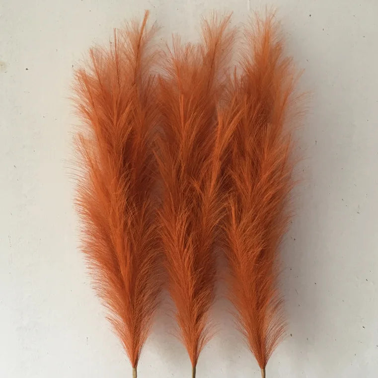 Artificial Dried Feather Wedding Decorative Flowers  Fluffy Faux Pampas Grass Artificial