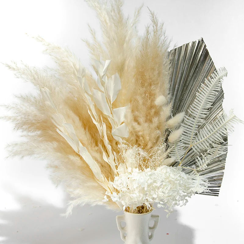 Boho Decor Bunny tails Pampass Dried Flower Arrangements Lagurus Ovatus Tall Pampas Pompas Grass Bouquet