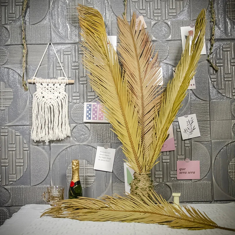 Floral Arrangement Wedding Decorative Dry Cycas Revoluta Preserved Tall Natural Leaf Dried Sago Palm Leaves