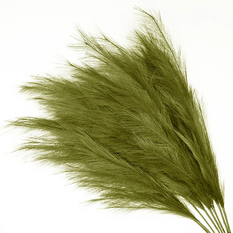 Artificial Dried Feather Wedding Decorative Flowers  Fluffy Faux Pampas Grass Artificial