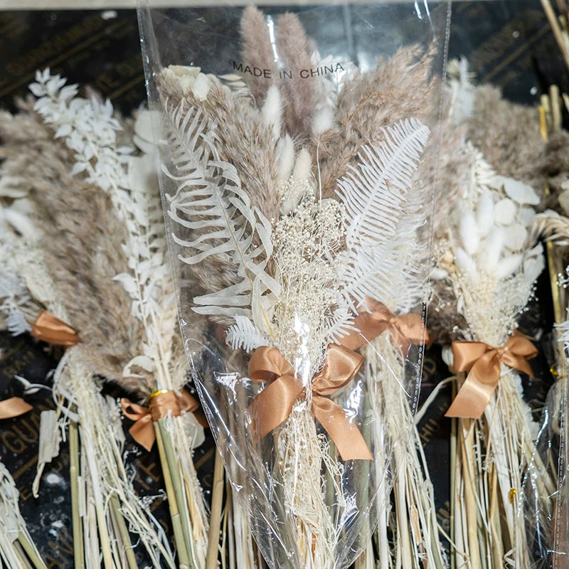 Boho Decor Bunny tails Pampass Dried Flower Arrangements Lagurus Ovatus Tall Pampas Pompas Grass Bouquet