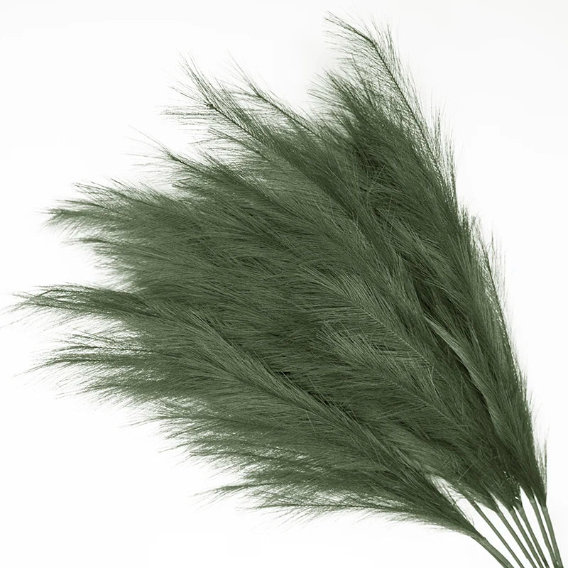 Artificial Dried Feather Wedding Decorative Flowers  Fluffy Faux Pampas Grass Artificial