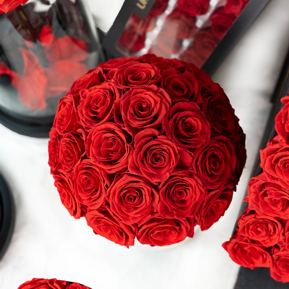 Wholesale Valentines Day Flower Gift Real Long Lasting Eternal immortal Infinity Eternal Forever Preserved Rose in Box