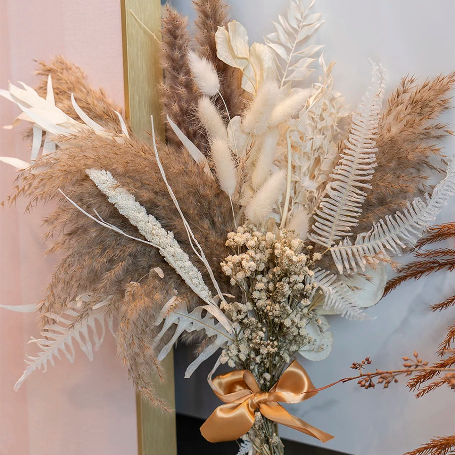 Boho Decor Bunny tails Pampass Dried Flower Arrangements Lagurus Ovatus Tall Pampas Pompas Grass Bouquet