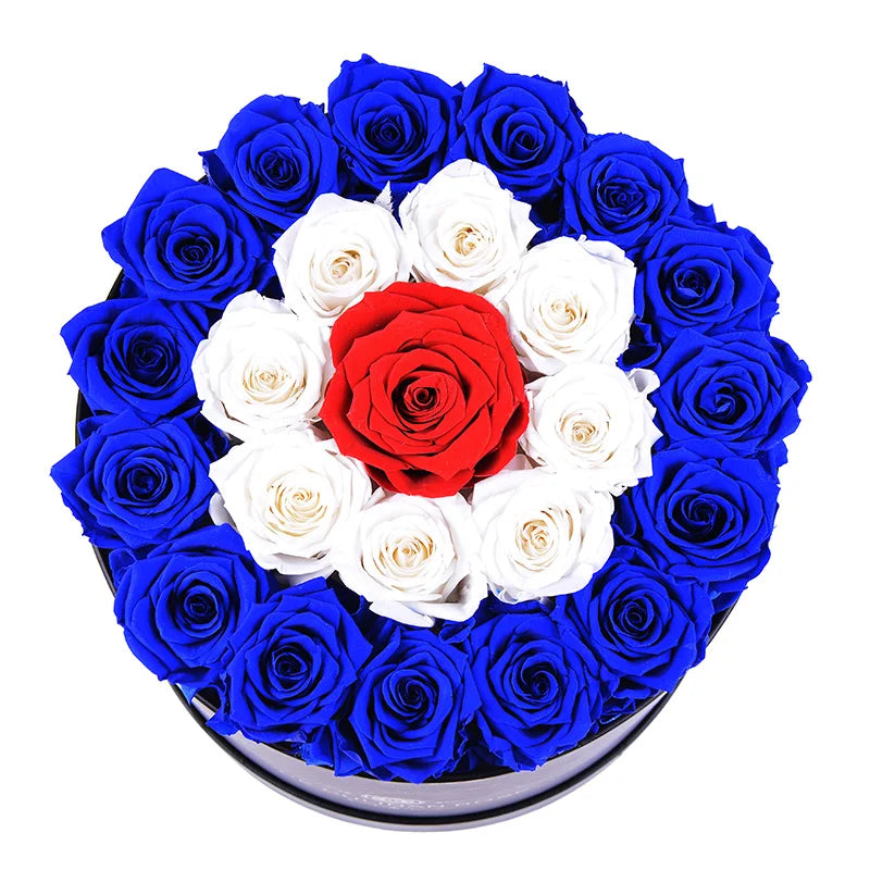 Custom Valentine Gifts large luxury preserved roses round box
