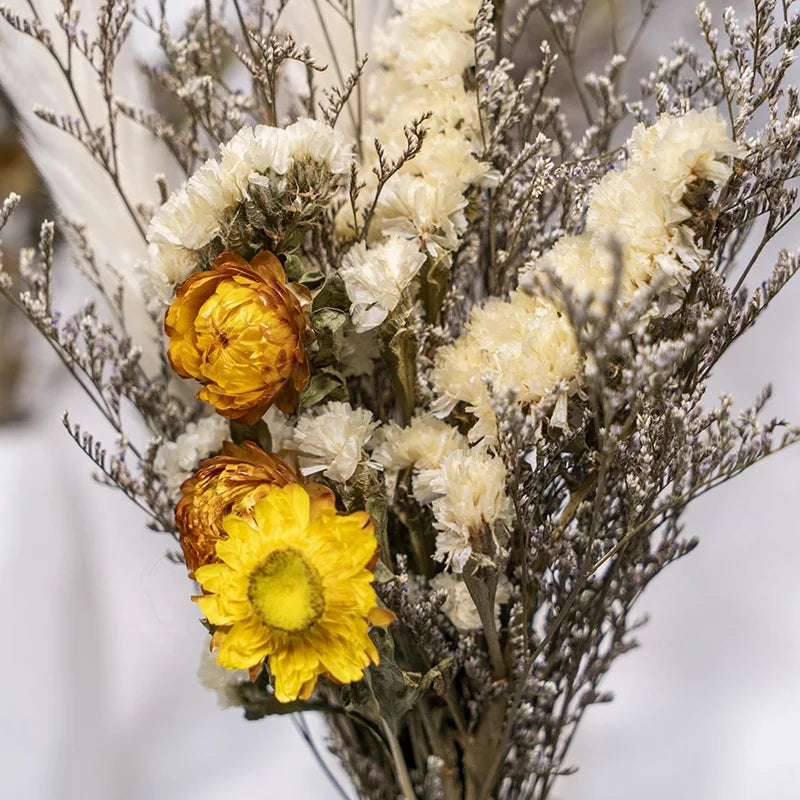 Dry Real Natural Plant Home Wedding Bridal Decor Flower Bunches Arrangements Preserved Dried Flowers Bouquet
