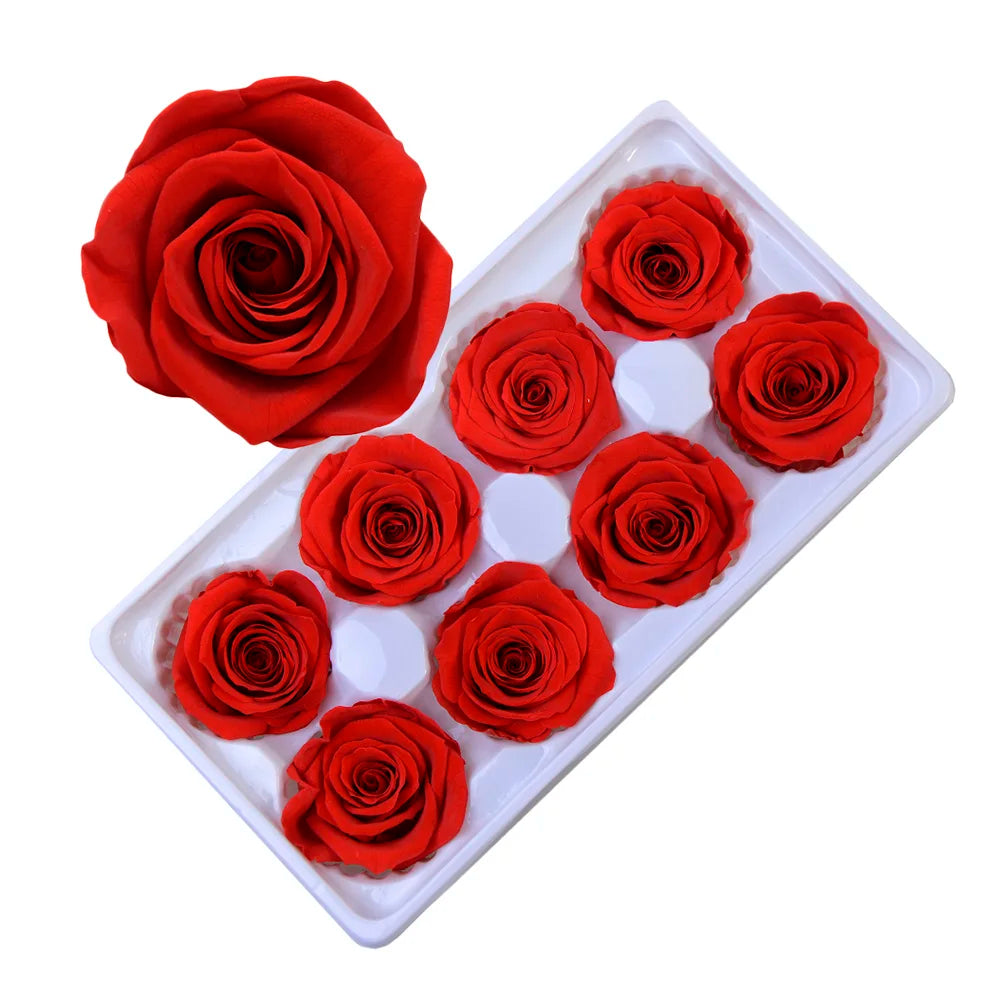 Factory Wholesale Preserved Flowers Eternity Roses Eternal Forever Roses Heads 4-5cm Preserved Rose Head