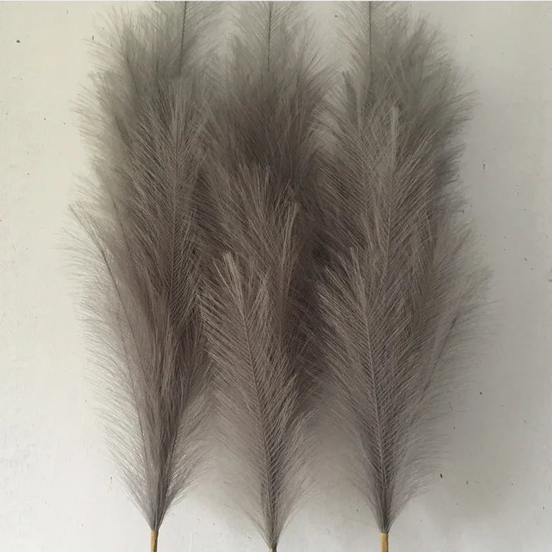 Artificial Dried Feather Wedding Decorative Flowers  Fluffy Faux Pampas Grass Artificial