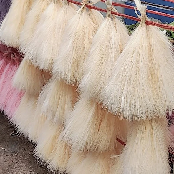 45cm 17 inches Beige Pampass Faux Artificial Silk Plant Decorative Flowers Pampas Grass Artificial for Home Fall Decoration