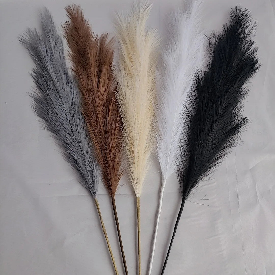 Artificial Dried Feather Wedding Decorative Flowers  Fluffy Faux Pampas Grass Artificial