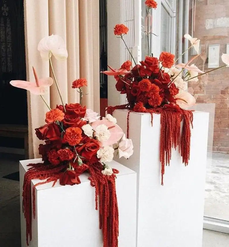 Factory Direct Price Decorative Dried Flowers Real Long Lasting Red Hanging Amaranthus for Wedding Bouquet