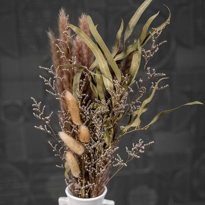 Dry Real Natural Plant Home Wedding Bridal Decor Flower Bunches Arrangements Preserved Dried Flowers Bouquet