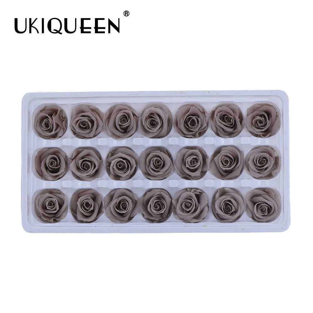 UKIQUEEN   Real Natural Everlasting Immortal Forever Eternal Long Life Lasting Preserved Rose Head for Valentine's Day