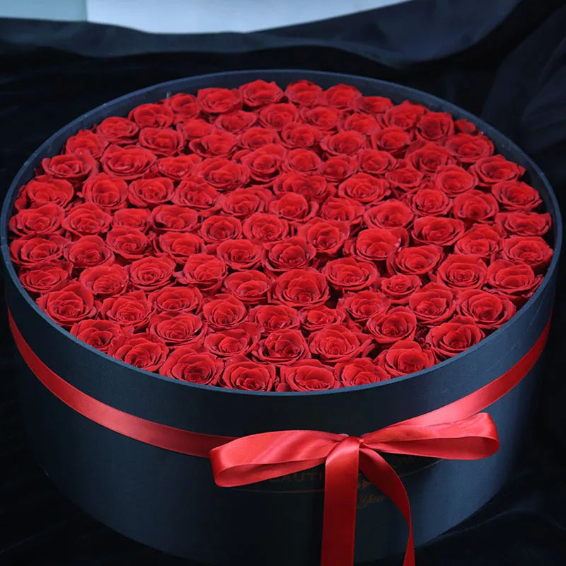 Wholesale Valentines Day Flower Gift Real Long Lasting Eternal immortal Infinity Eternal Forever Preserved Rose in Box