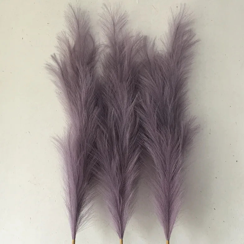 Artificial Dried Feather Wedding Decorative Flowers  Fluffy Faux Pampas Grass Artificial