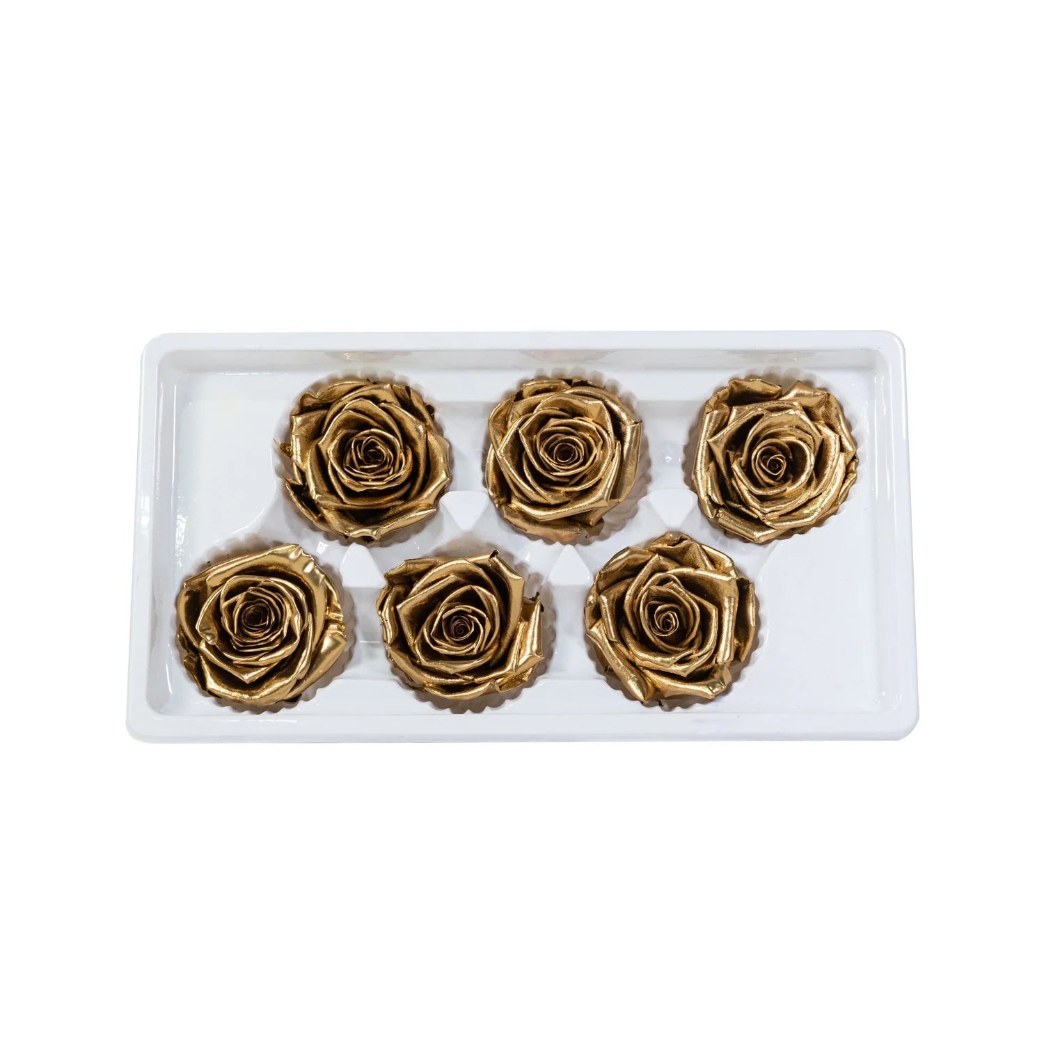 Hot Selling Everlasting Rose Flower Preserved Rose Head Silver Gold Rose Preserved Forever Flower Head