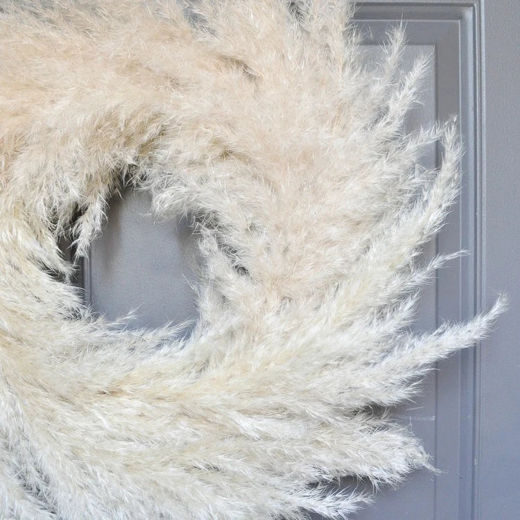 Dried Other Decorative Flowers Plants Autumn Xmas Door Fall Decor Artificial Natural Reed Pampas Grass Wreath