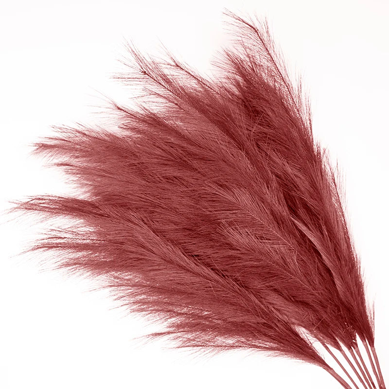 Artificial Dried Feather Wedding Decorative Flowers  Fluffy Faux Pampas Grass Artificial