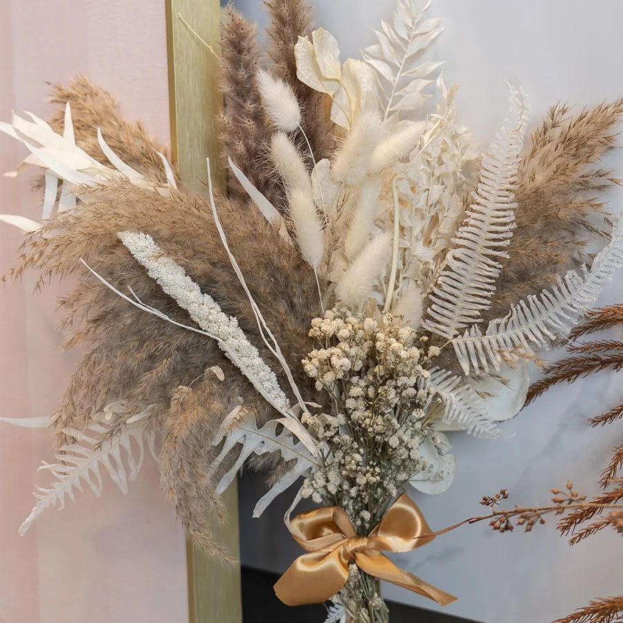 Boho Decor Bunny tails Pampass Dried Flower Arrangements Lagurus Ovatus Tall Pampas Pompas Grass Bouquet