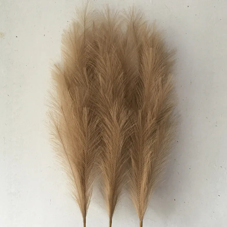Artificial Dried Feather Wedding Decorative Flowers  Fluffy Faux Pampas Grass Artificial