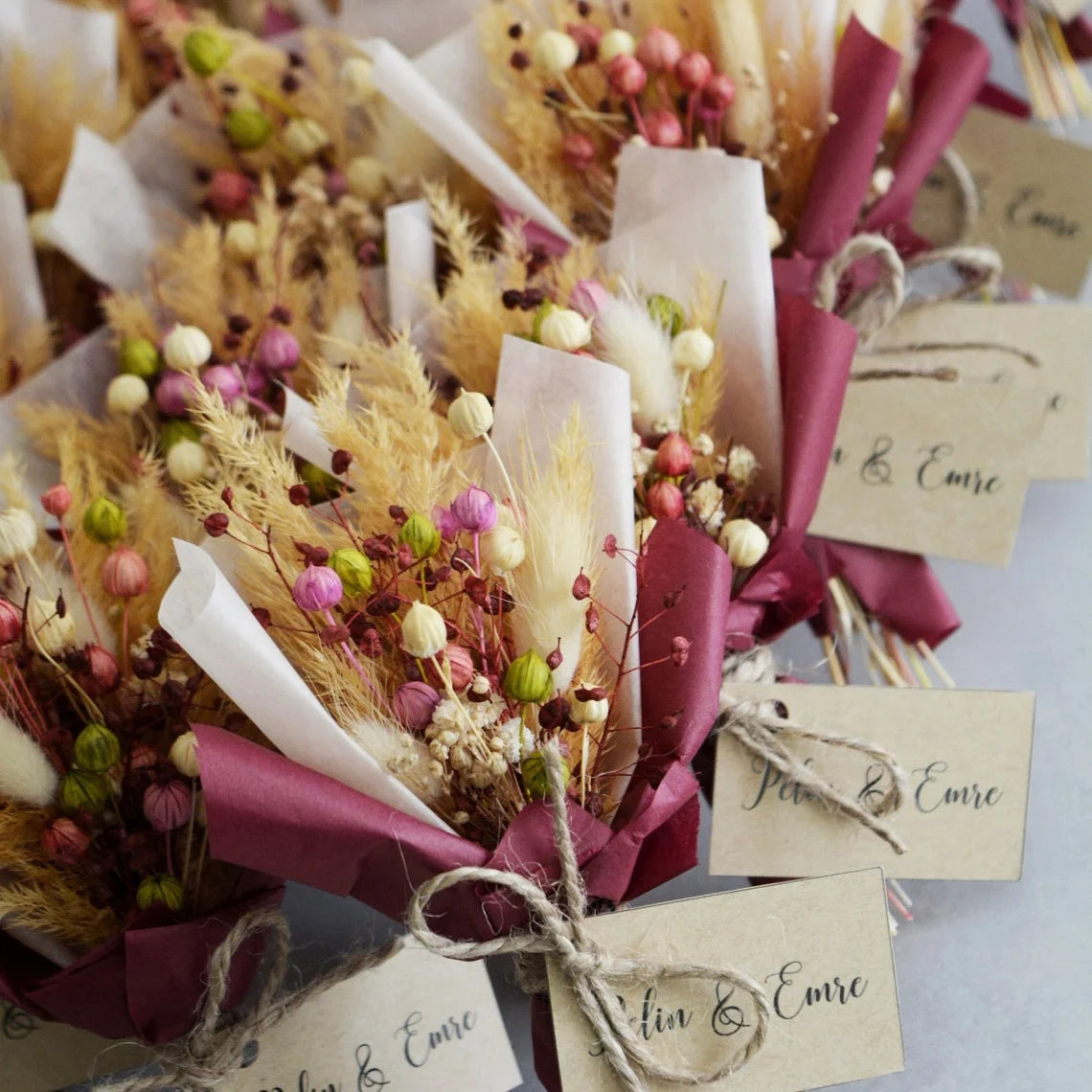 Bridal Shower Favors Housewarming Gift Rustic Boho Decor Natural Flower Bouquet Dried Flower Arrangement
