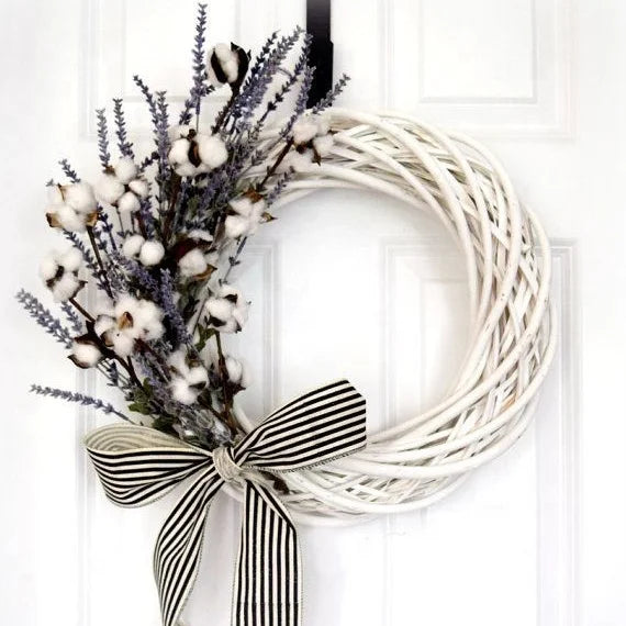 Dried Other Decorative Flowers Plants Autumn Xmas Door Fall Decor Artificial Natural Reed Pampas Grass Wreath