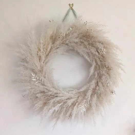 Dried Other Decorative Flowers Plants Autumn Xmas Door Fall Decor Artificial Natural Reed Pampas Grass Wreath