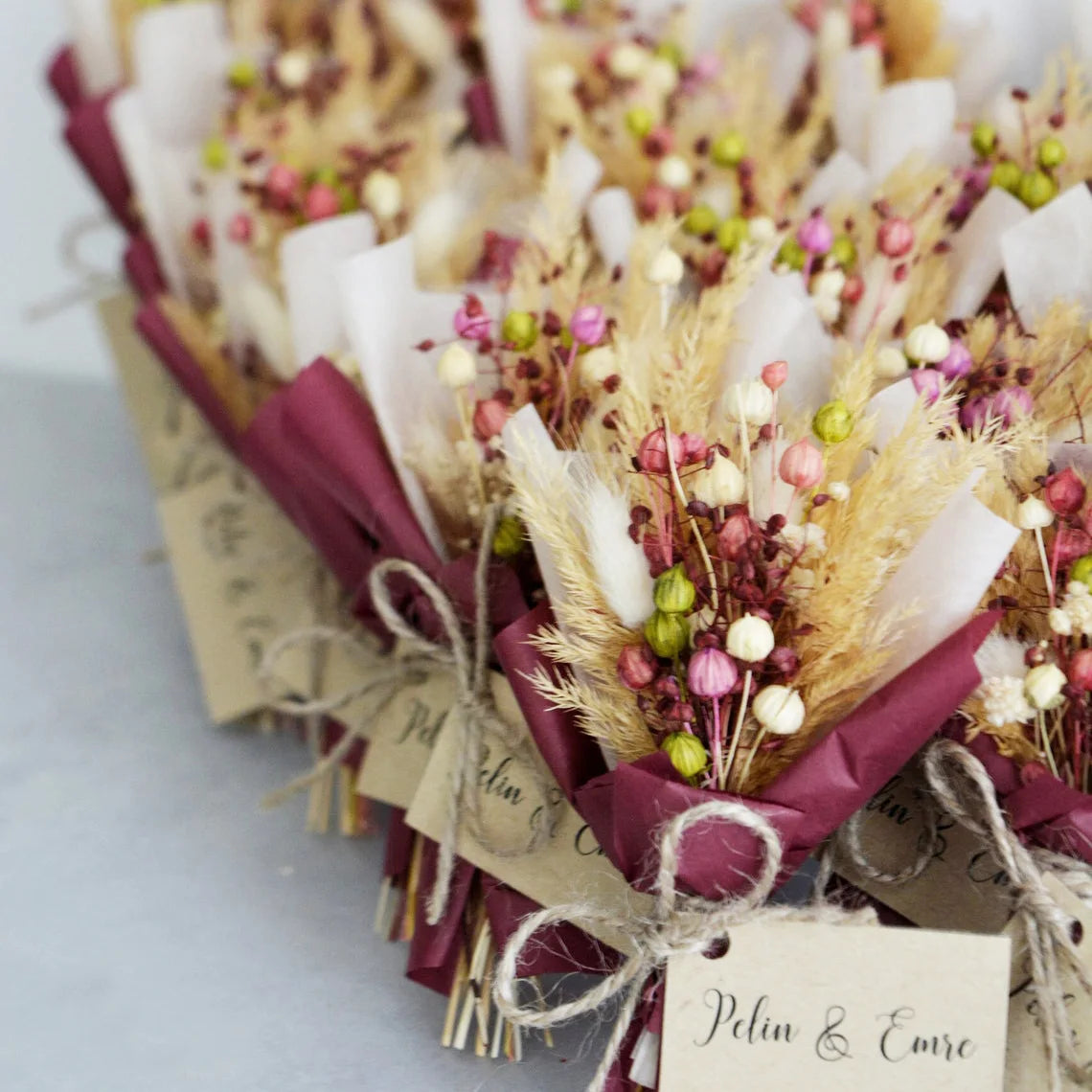 Bridal Shower Favors Housewarming Gift Rustic Boho Decor Natural Flower Bouquet Dried Flower Arrangement