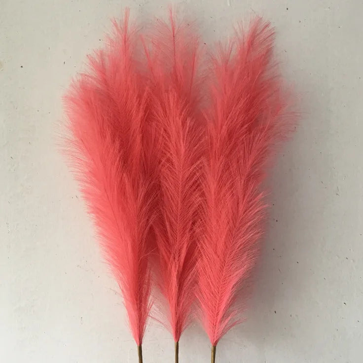 Artificial Dried Feather Wedding Decorative Flowers  Fluffy Faux Pampas Grass Artificial