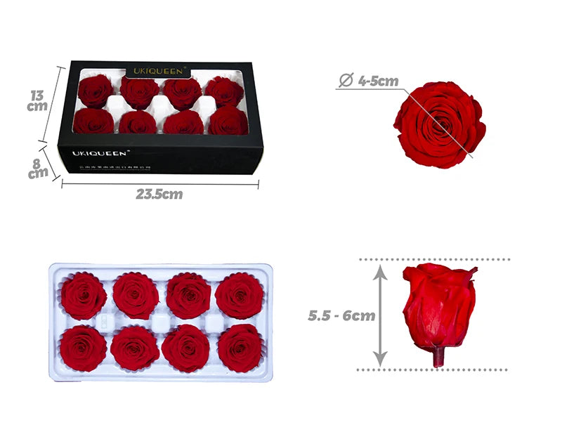 Infinity Long Lasting Dried Forever Eternal Flower Buds Preserved Roses Head for Flower Decoration