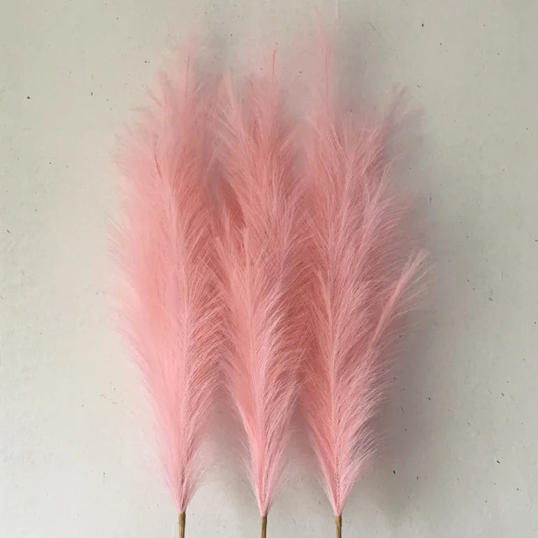 Artificial Dried Feather Wedding Decorative Flowers  Fluffy Faux Pampas Grass Artificial