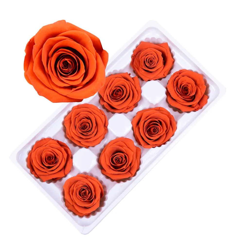 Factory Wholesale Preserved Flowers Eternity Roses Eternal Forever Roses Heads 4-5cm Preserved Rose Head