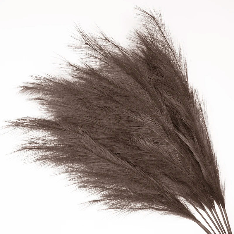 Artificial Dried Feather Wedding Decorative Flowers  Fluffy Faux Pampas Grass Artificial