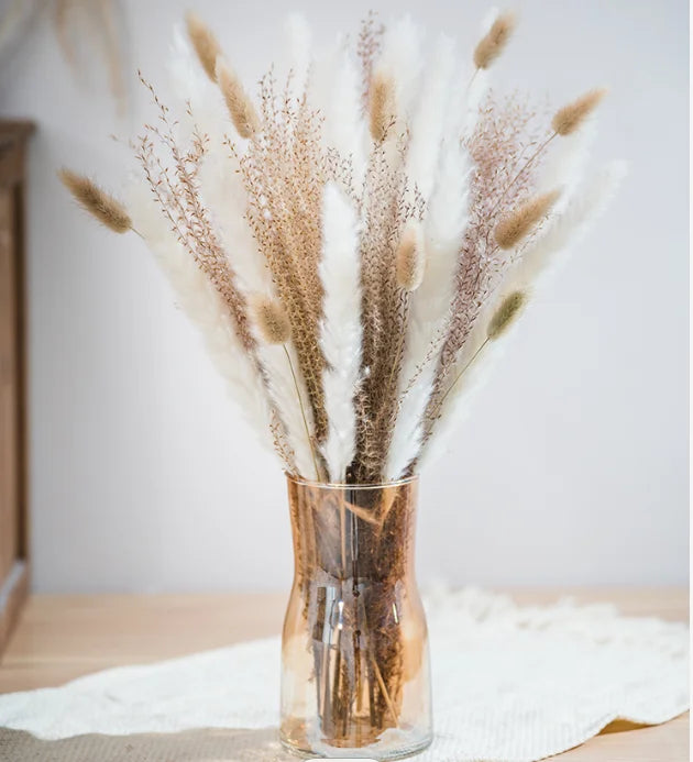 Boho Decor Bunny tails Pampass Dried Flower Arrangements Lagurus Ovatus Tall Pampas Pompas Grass Bouquet