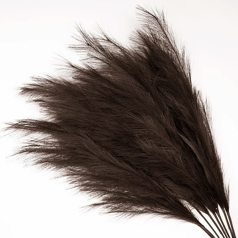 Artificial Dried Feather Wedding Decorative Flowers  Fluffy Faux Pampas Grass Artificial