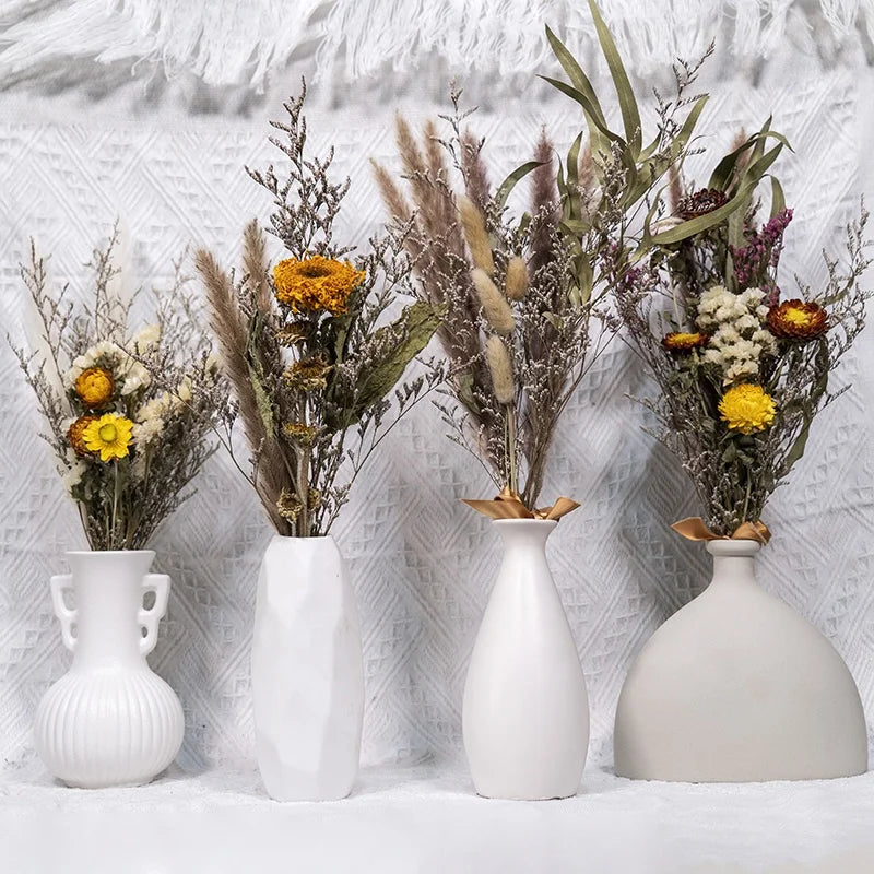 Dry Real Natural Plant Home Wedding Bridal Decor Flower Bunches Arrangements Preserved Dried Flowers Bouquet